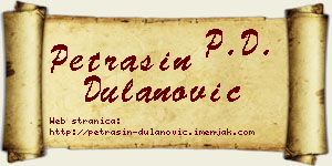 Petrašin Dulanović vizit kartica